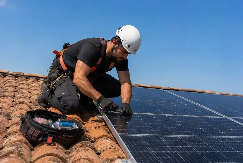 Maintenance et monitoring de panneaux solaires à Sainte-Colombe